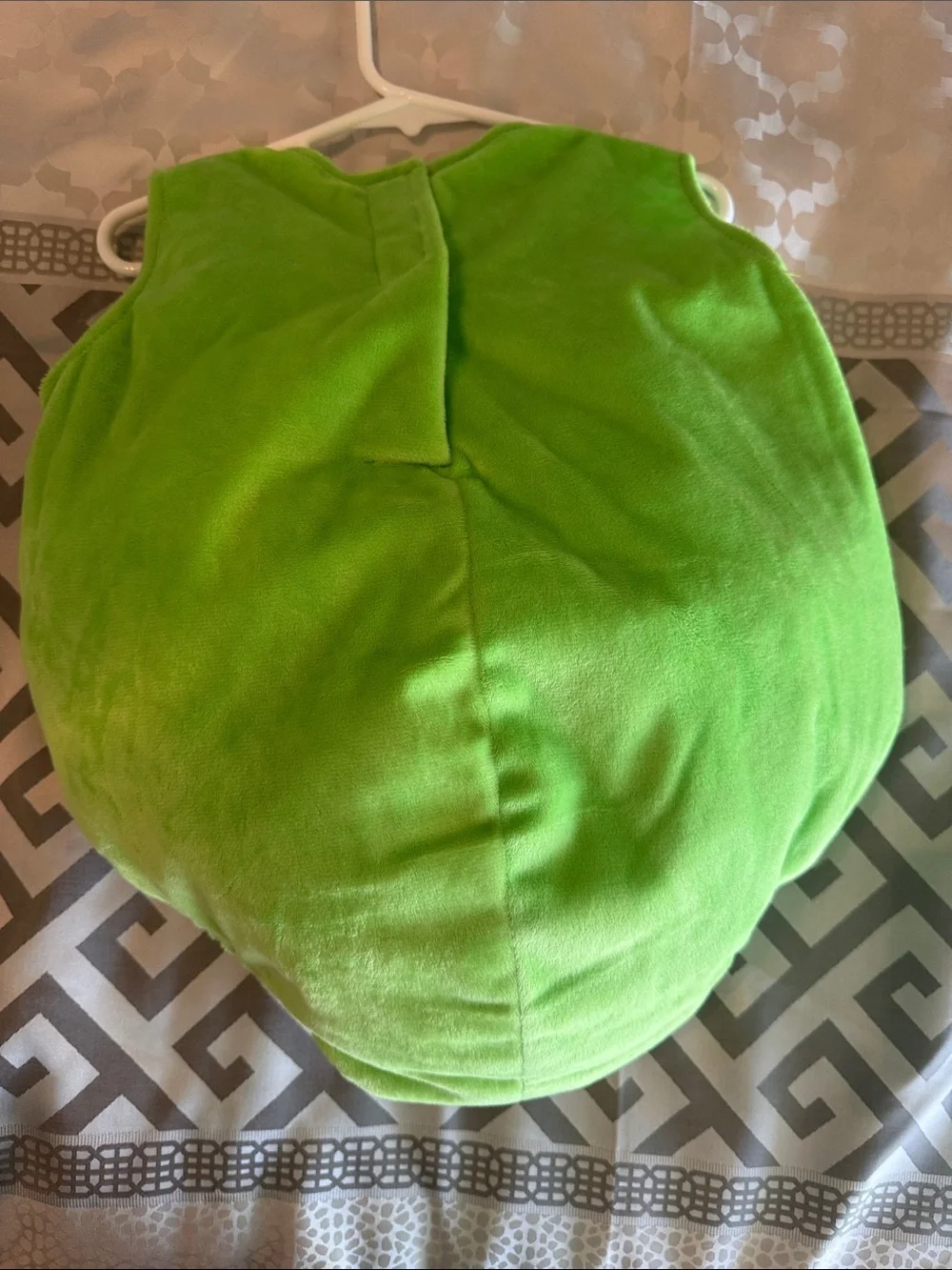 Mike Wazowski Plush Costume Hood and foot mitts - Green Monster Set - Picture 3 of 4